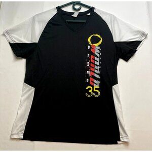 Huntsman World Senior Games Olympics Utah shirt womens large short sleeve black